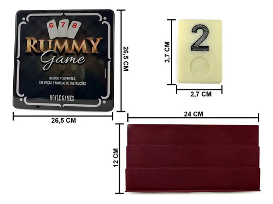 Juego de 106 piezas de estuches Hoyle de Rummy Game 4