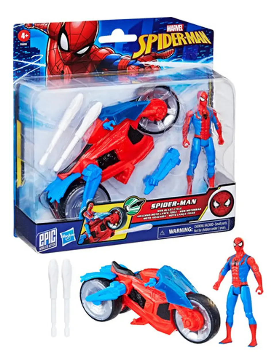 Figura Epic World of Action Moto Arácnida Spiderman Marvel 1