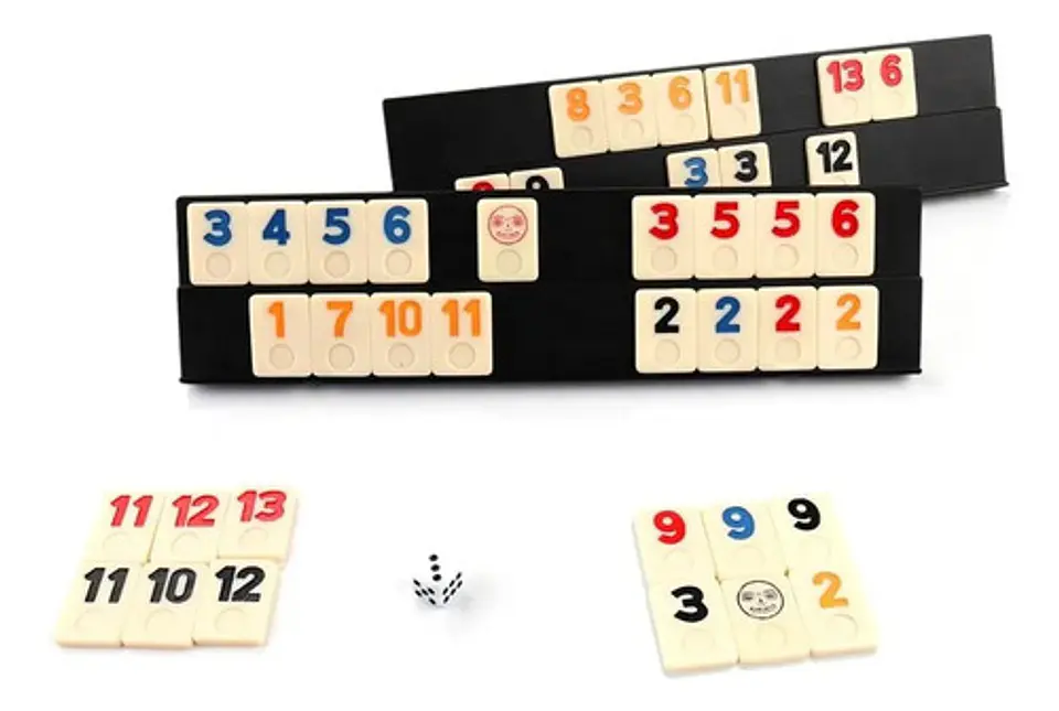 Juego De Mesa Rummy Q En Estuche De Madera De Lujo Brillante 2