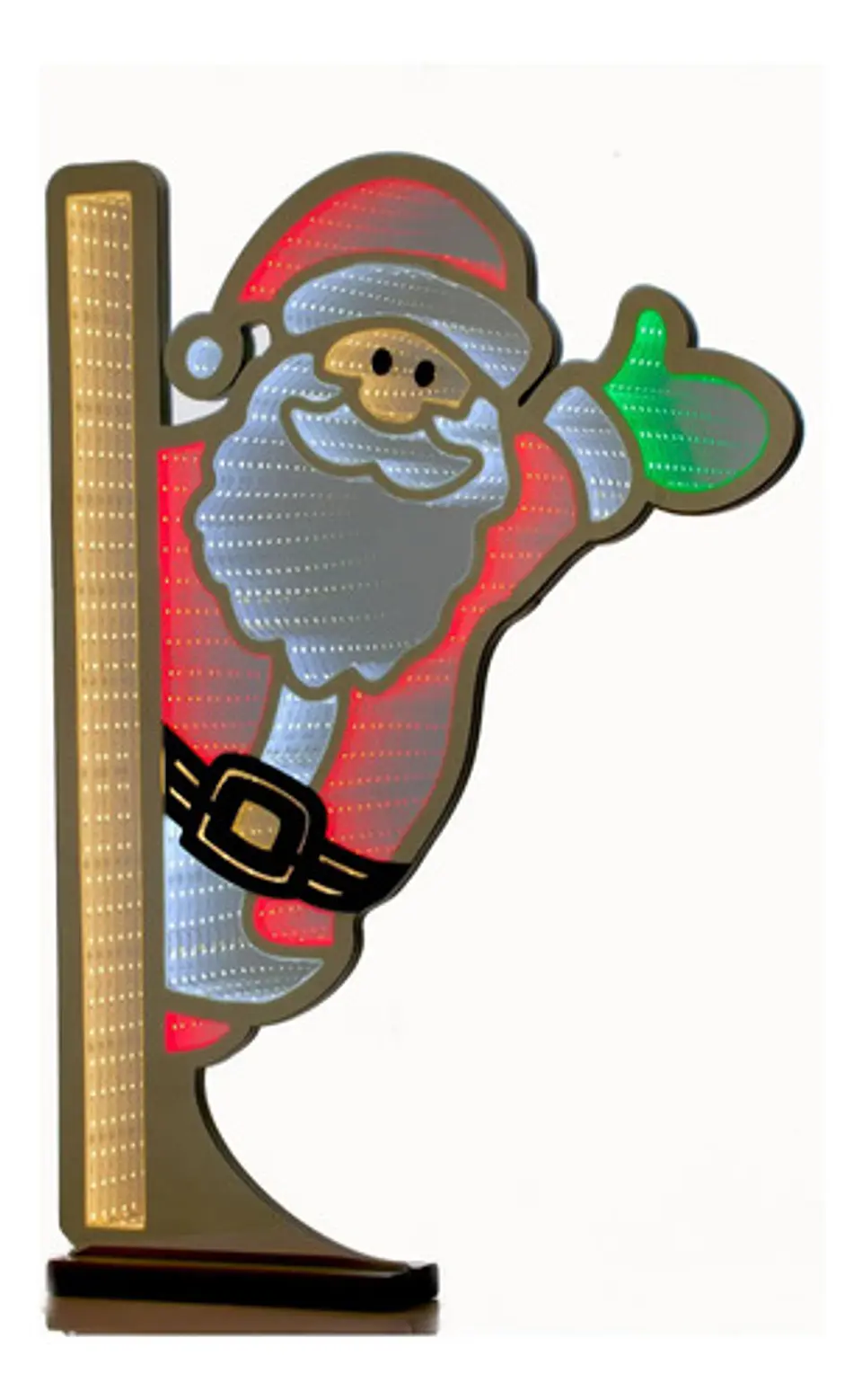 Figura Decorativa Papá Noel Con Luces Led Efecto Infinito 2