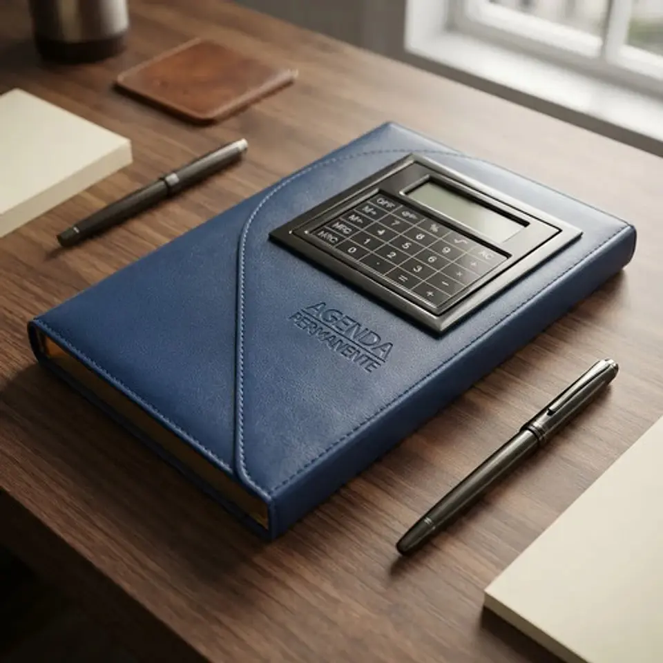 Agenda Solapa Magnética Permanente Con Calculadora 21x14cm 1