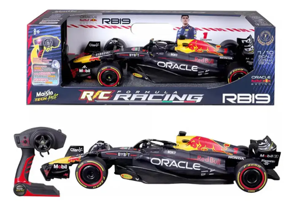 Carro Control Remoto Rc Rb19 Max Verstappen Red Bull 1/10 1