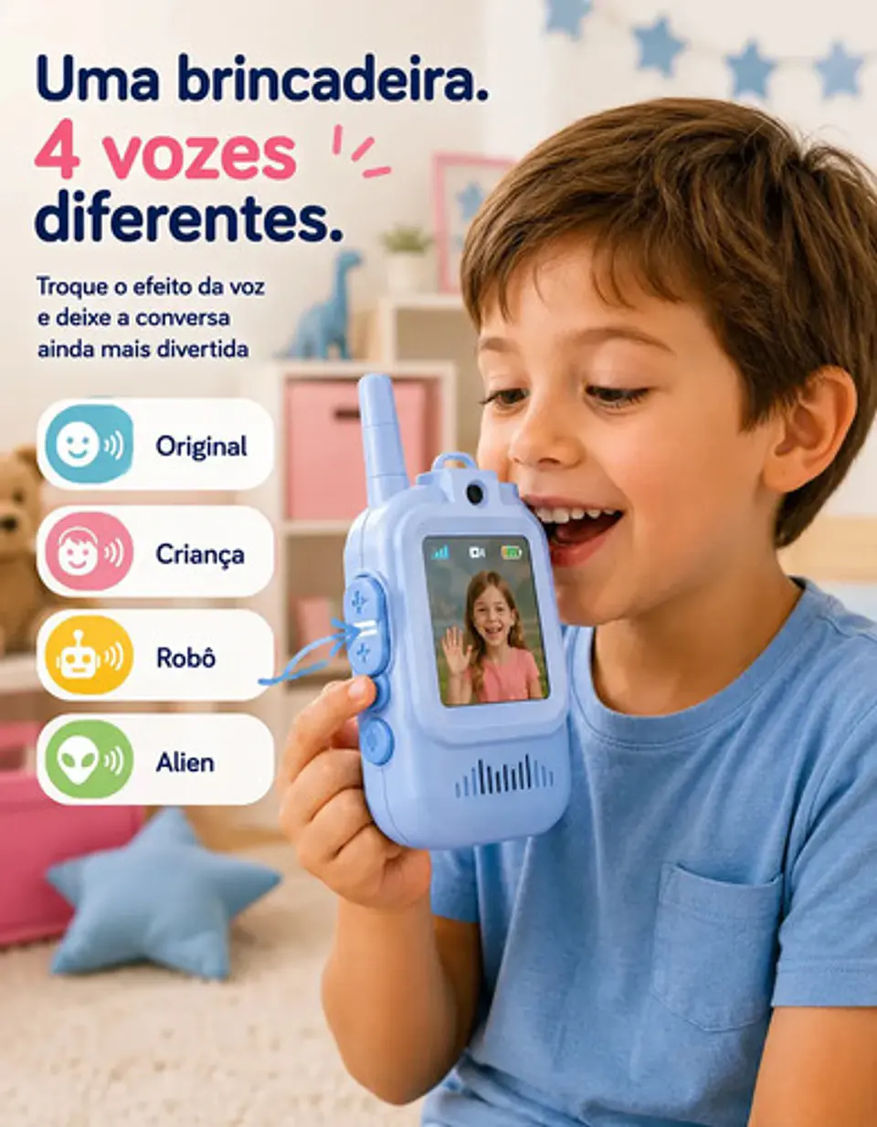 Kit De 2 Walkie Talkie, Cámara De Videollamada Para Niños 8