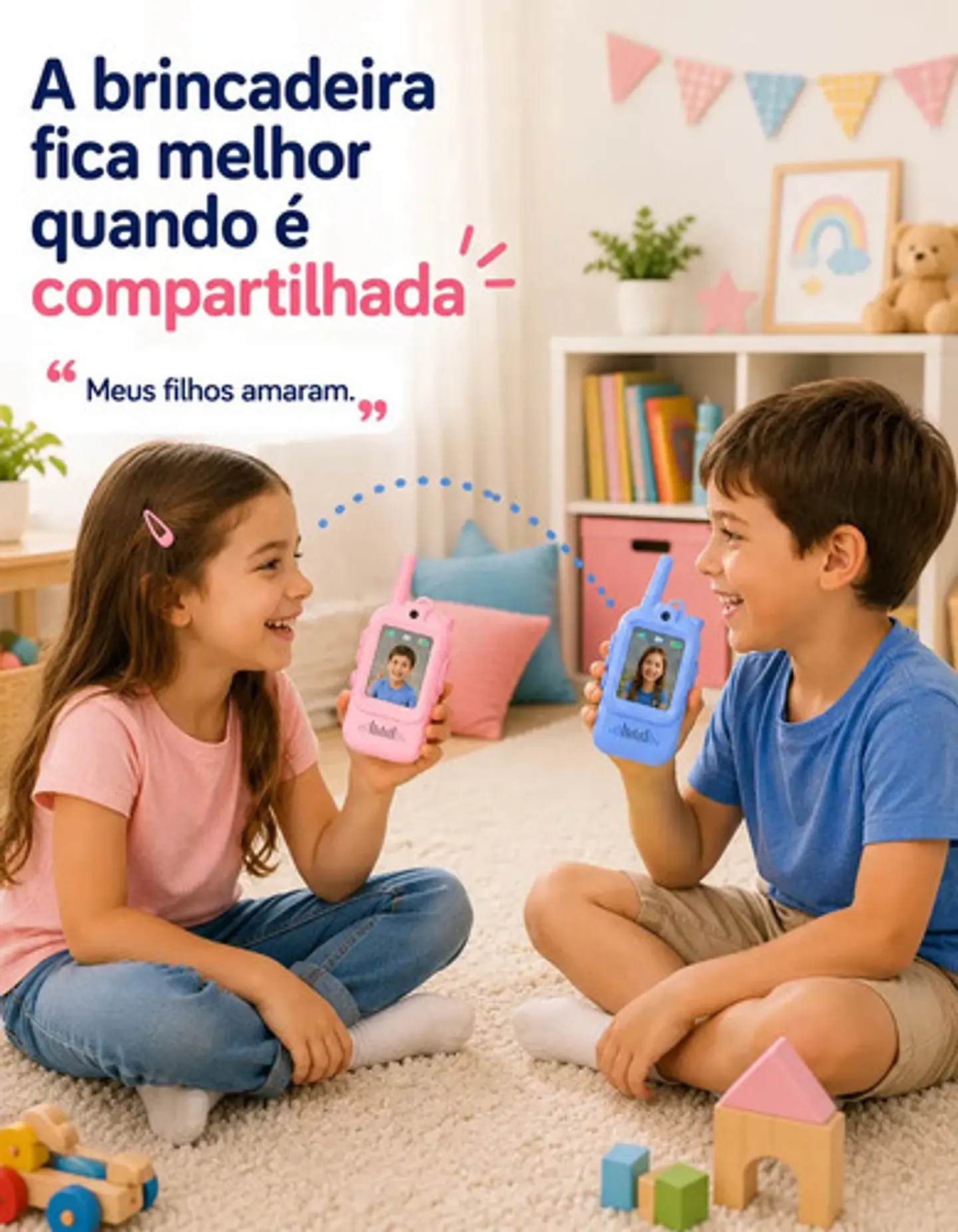 Kit De 2 Walkie Talkie, Cámara De Videollamada Para Niños 11