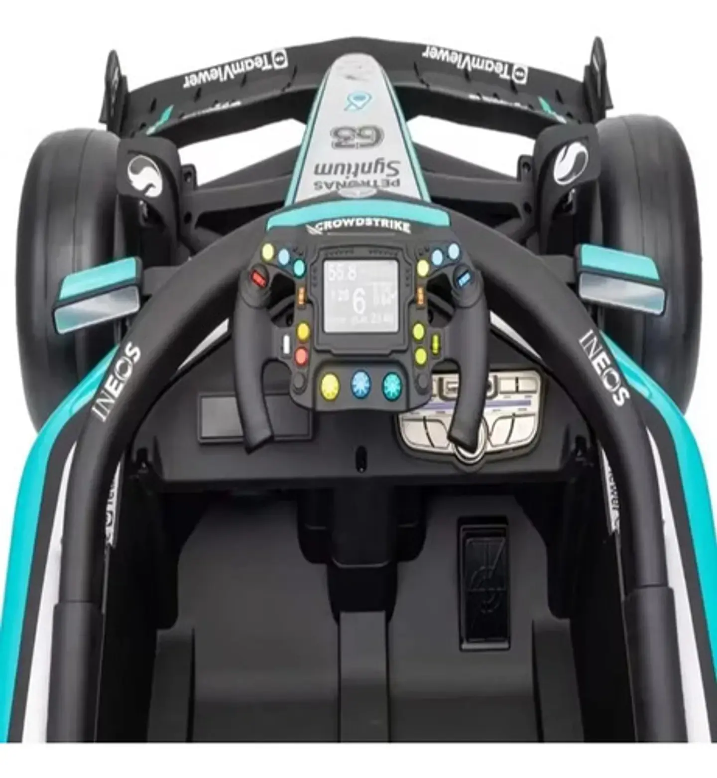 Auto Eléctrico A Batería Mercedes Benz F1 Negro Infanti Negro 4