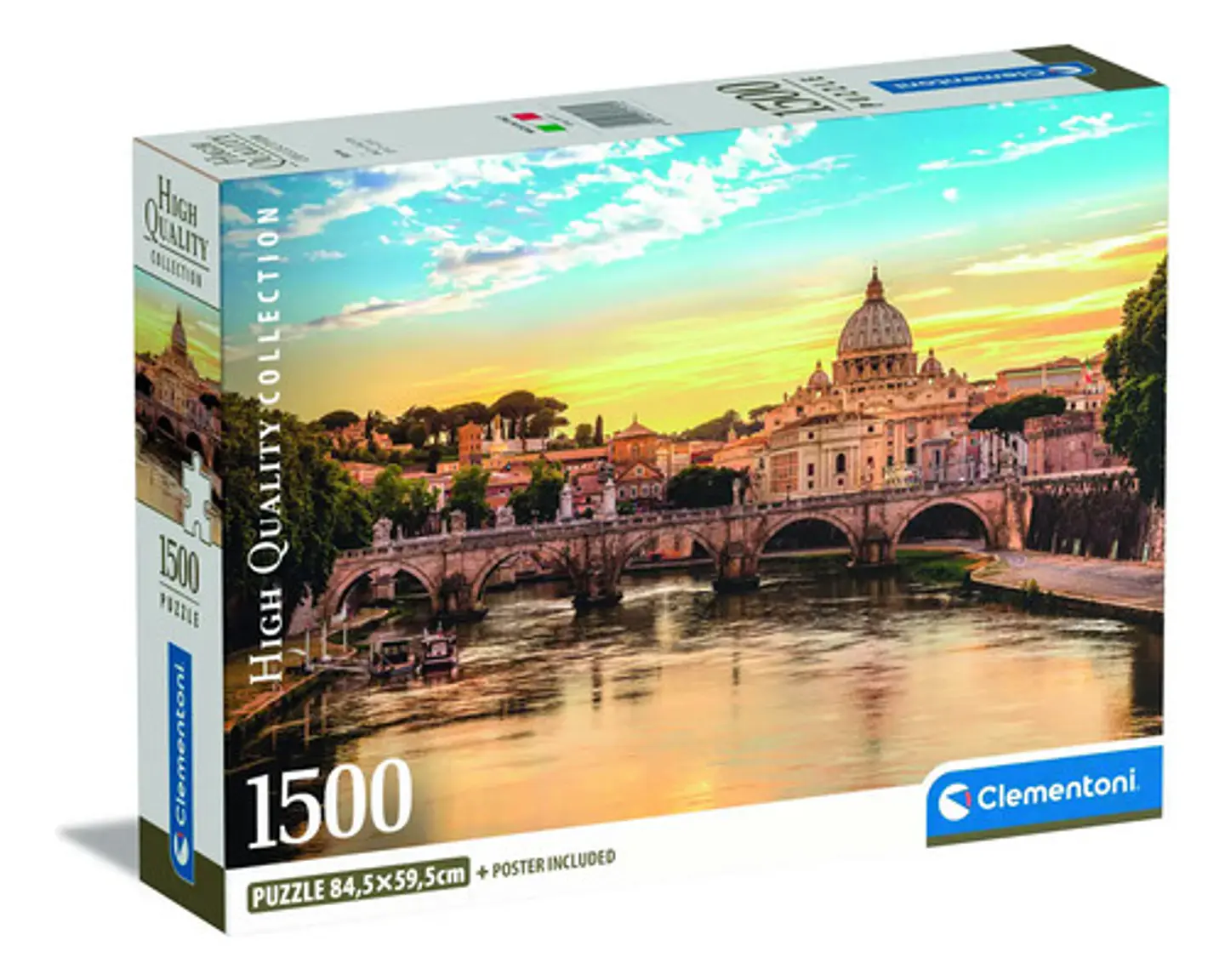 Rompecabezas Roma Y Vaticano 1500pz Clementoni Italia Puente 1