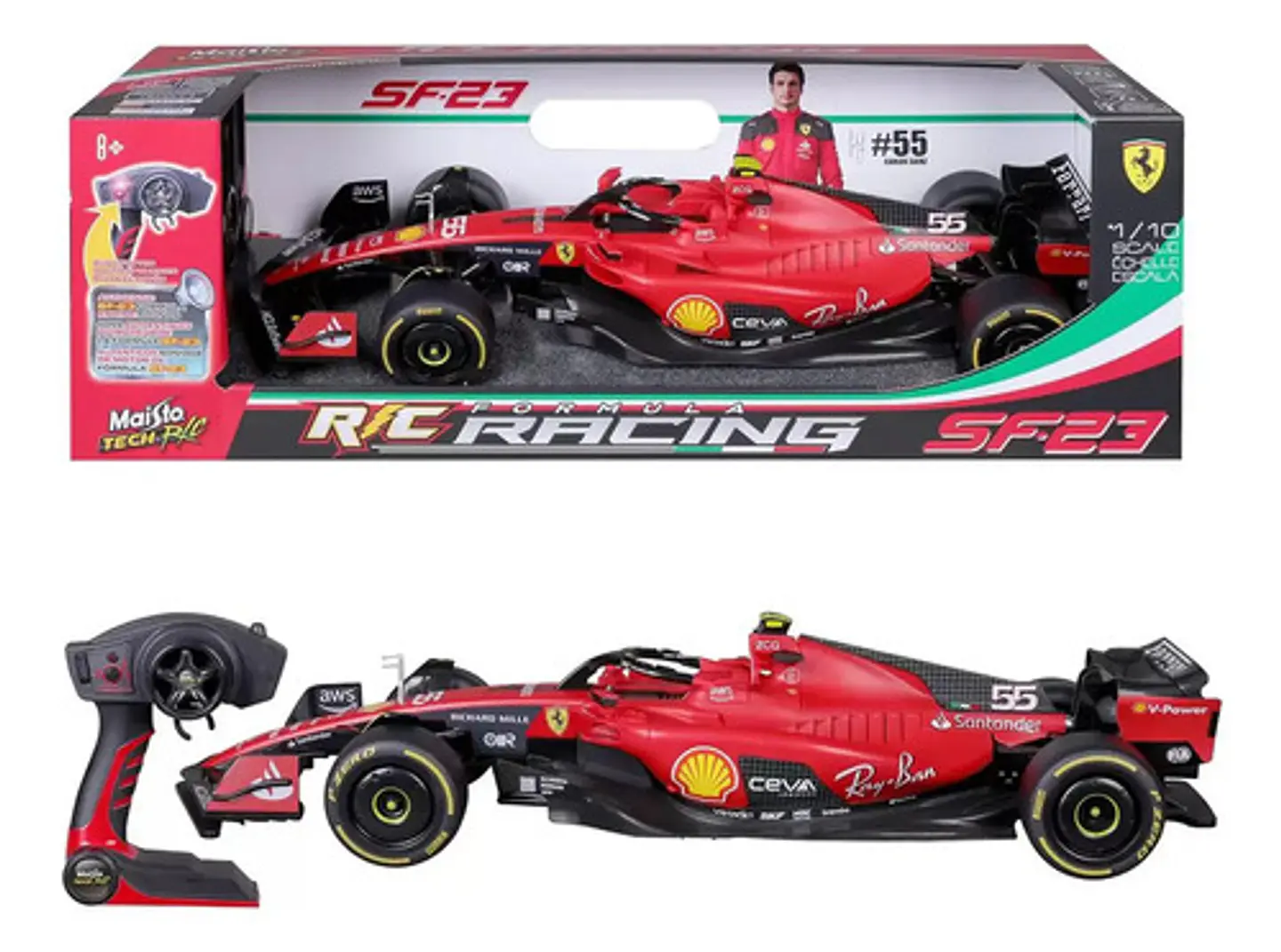 Carro Control Remoto Maisto Tech R/c F1 Rb19 Red Bull 1:10 Color Rojo Personaje Carlos Sainz 55 2