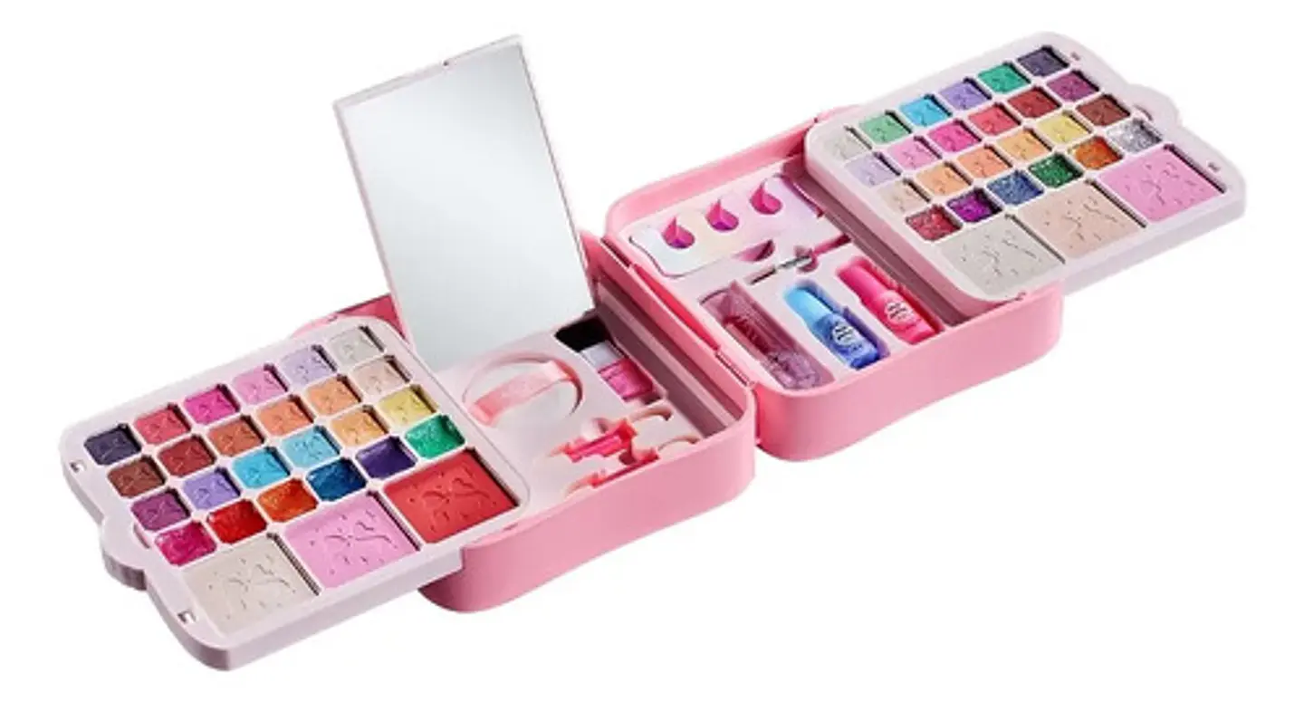 Set De Maquillaje Para Niñas Con Maleta Rosa Brillante 1