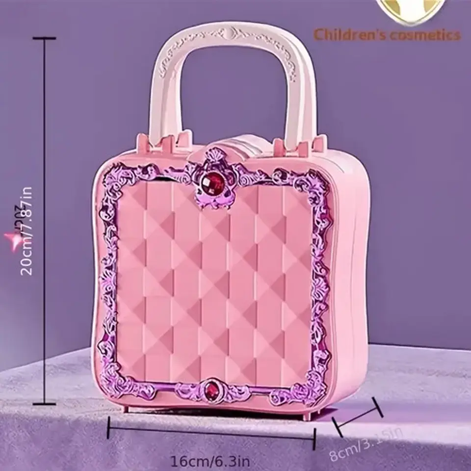 Set De Maquillaje Para Niñas Con Maleta Rosa Brillante 4