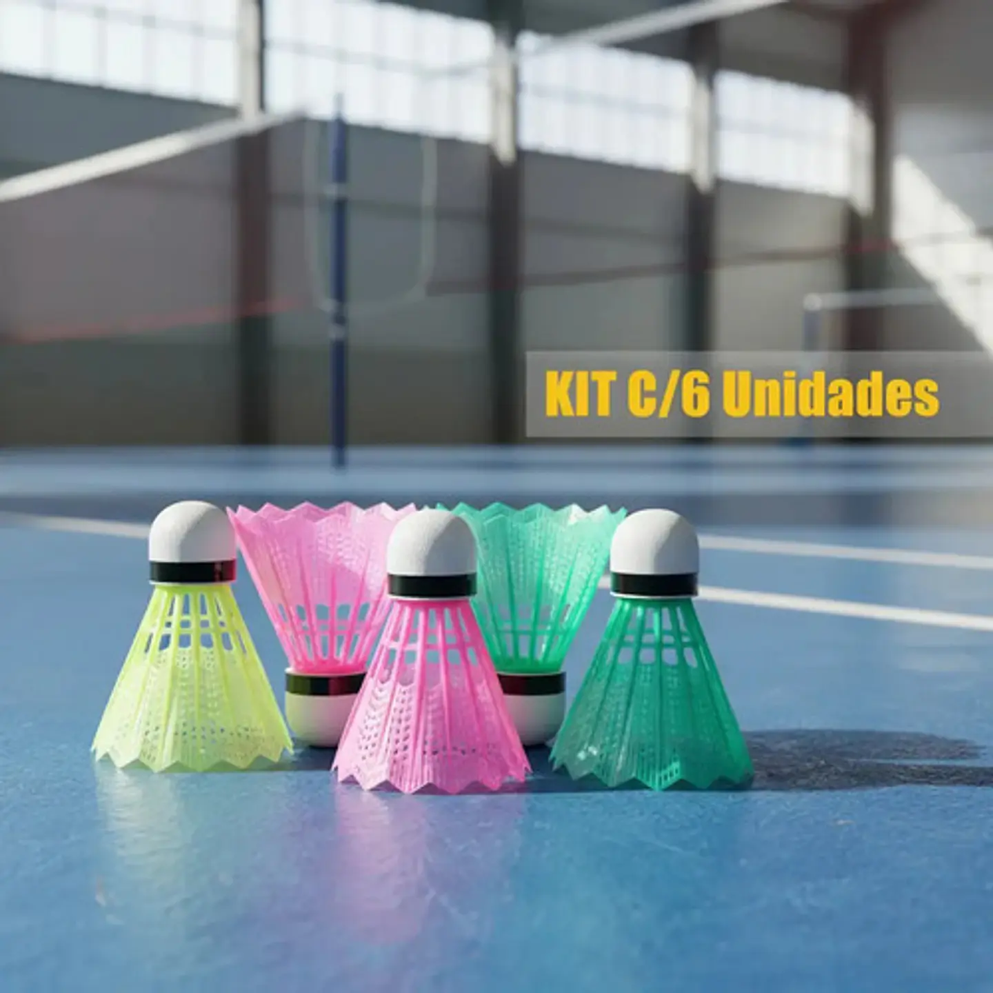 Kit De Volantes De Bádminton Y Nailon Con Corcho De 6 Piezas 1