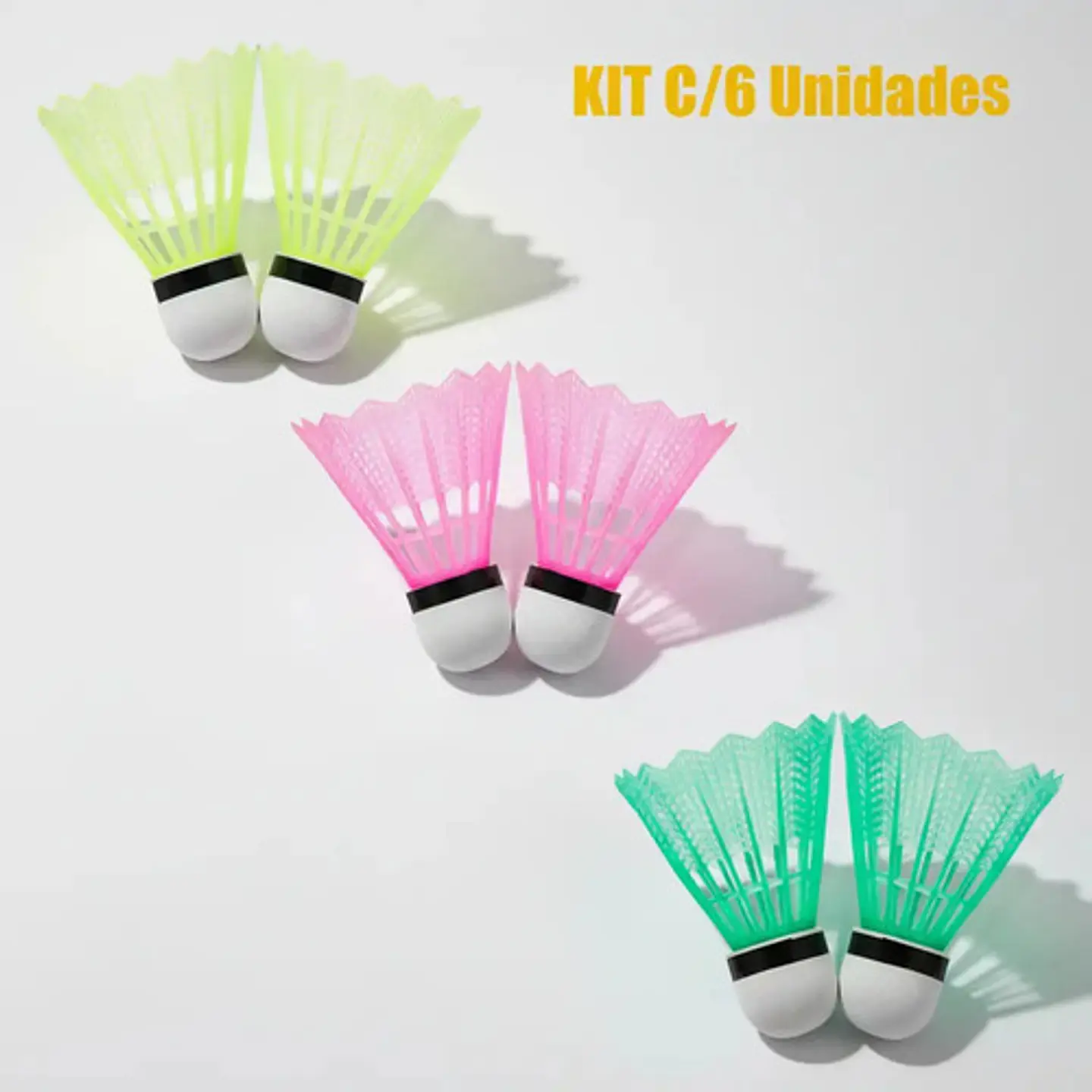 Kit De Volantes De Bádminton Y Nailon Con Corcho De 6 Piezas 2