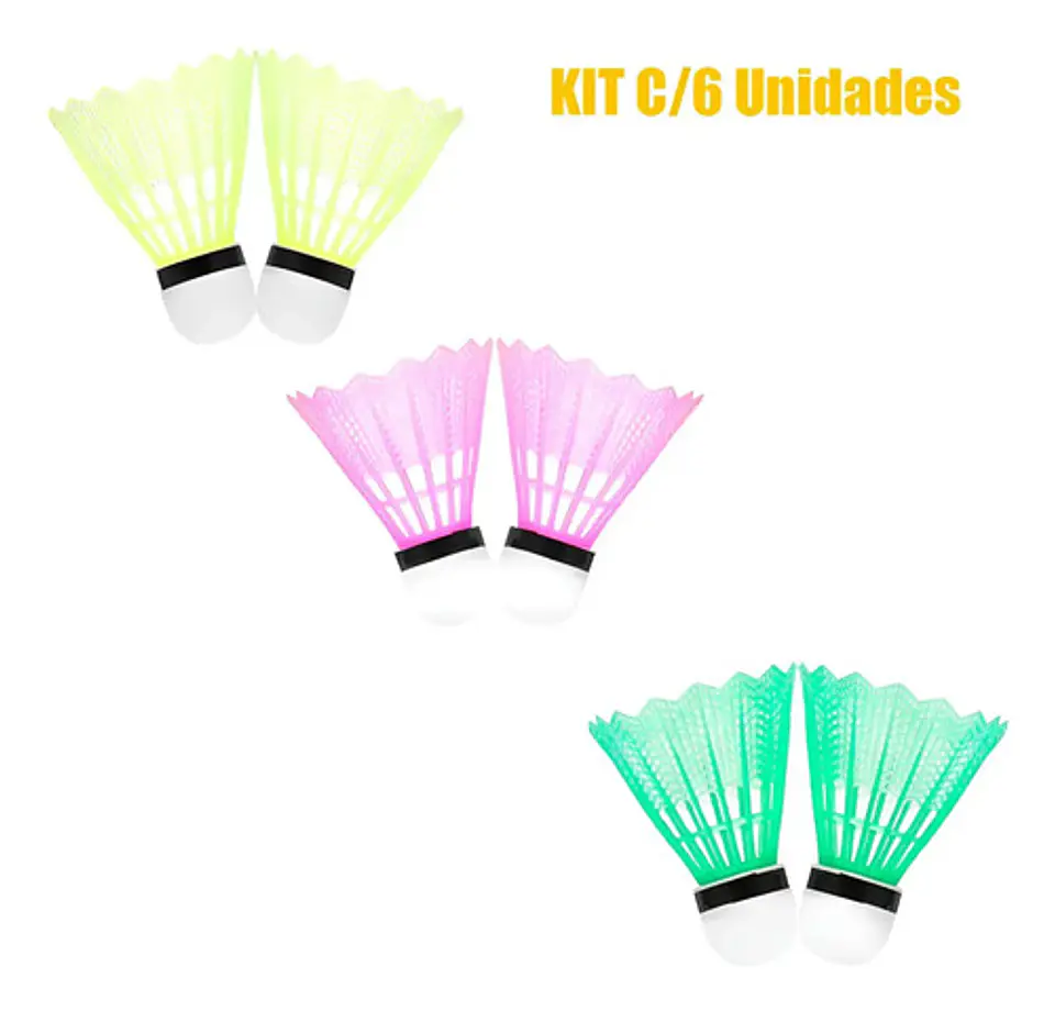 Kit De Volantes De Bádminton Y Nailon Con Corcho De 6 Piezas 3