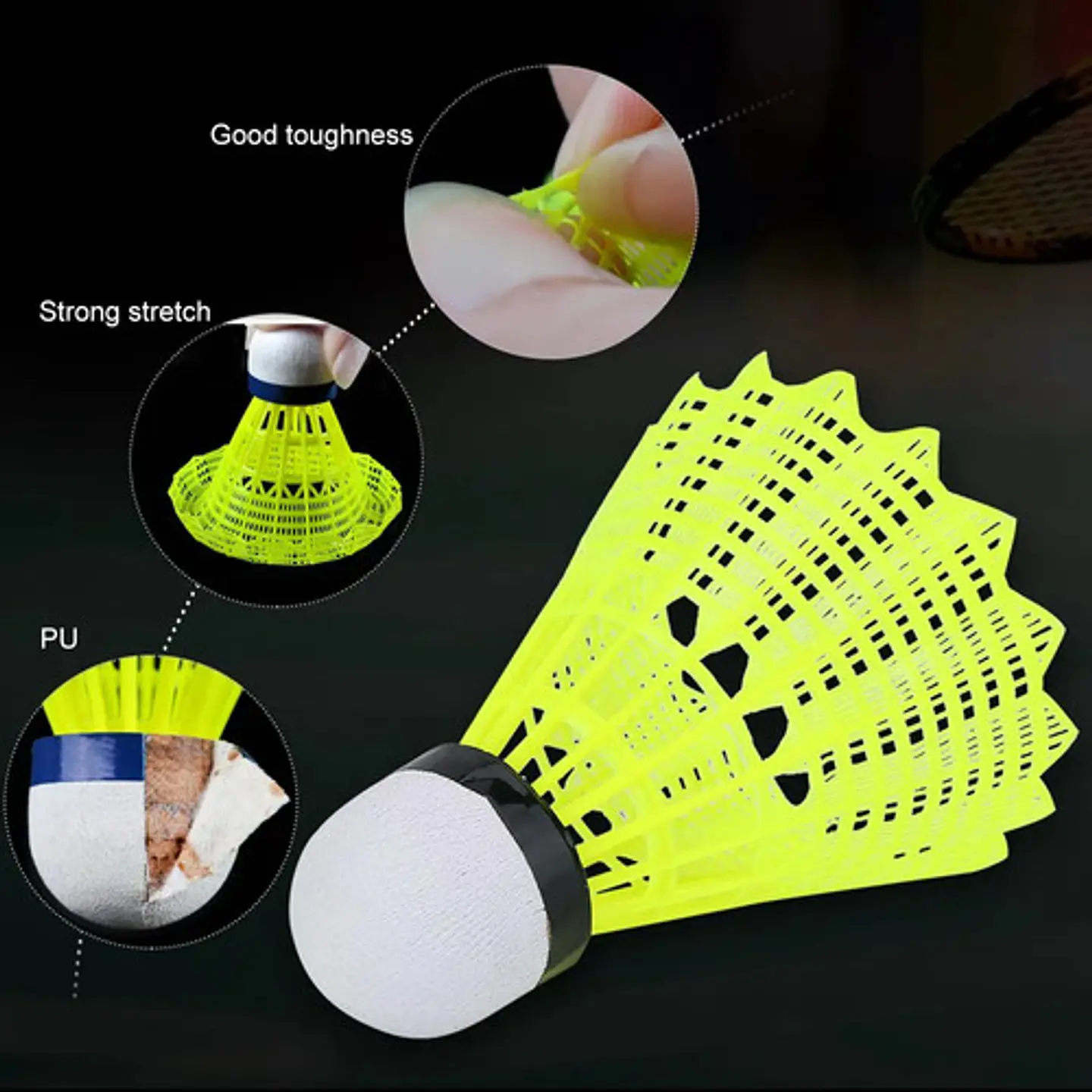 Pelotas De Bádminton De Nylon Alta Calidad Juego De 6 Piezas 8