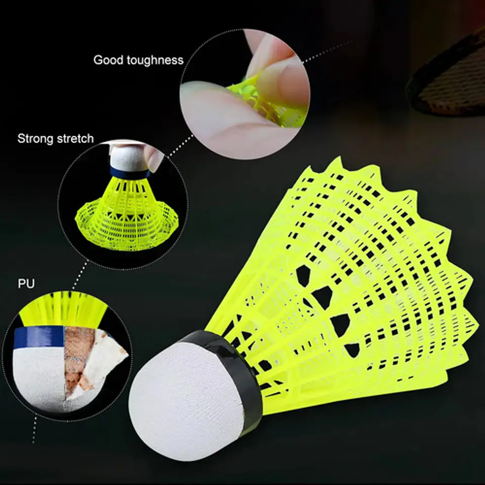 Pelotas De Bádminton De Nylon Alta Calidad Juego De 6 Piezas 8