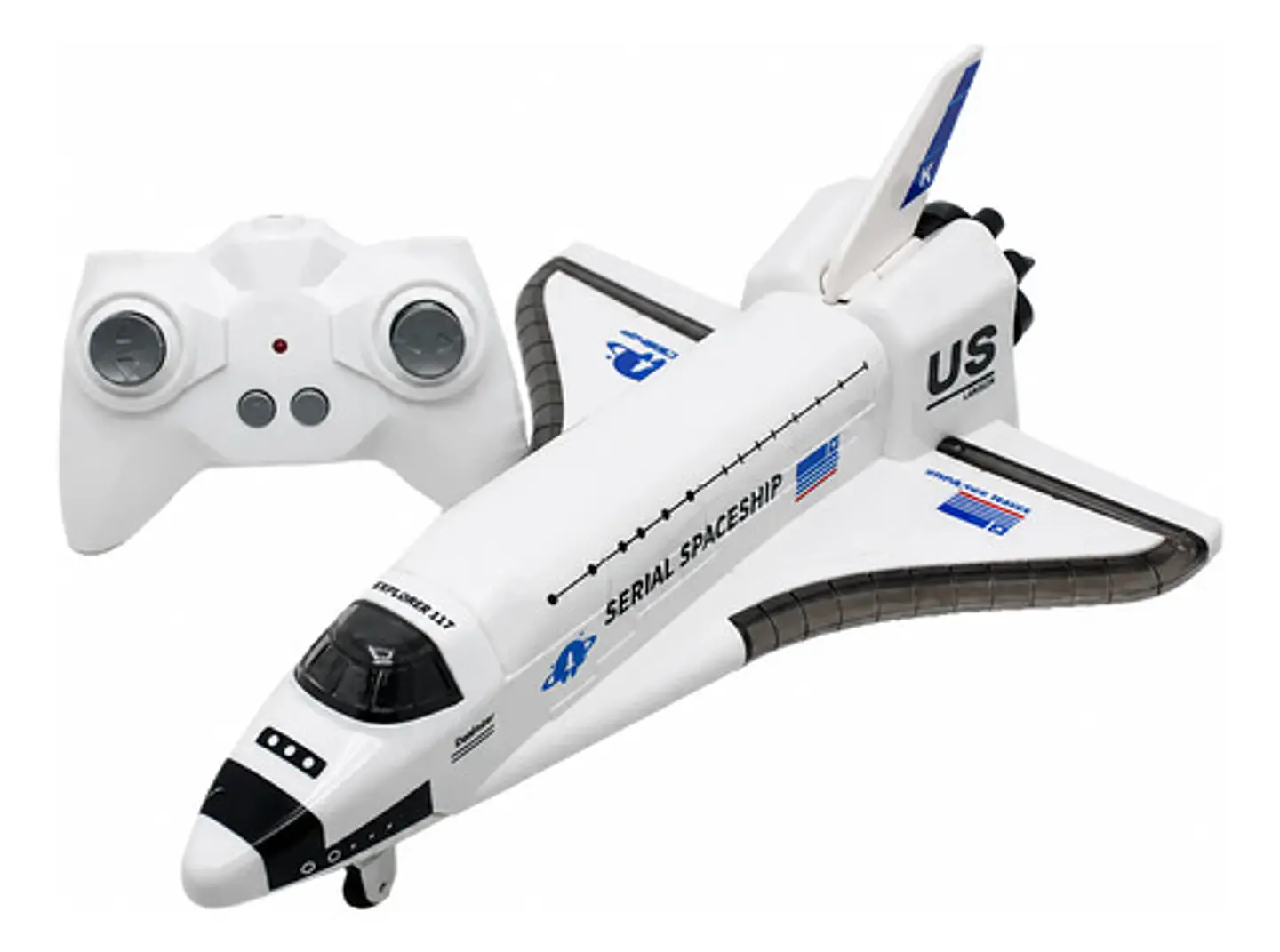 Nave Cohete Espacial Control Remoto Humo Recargables Blanco 2046 1