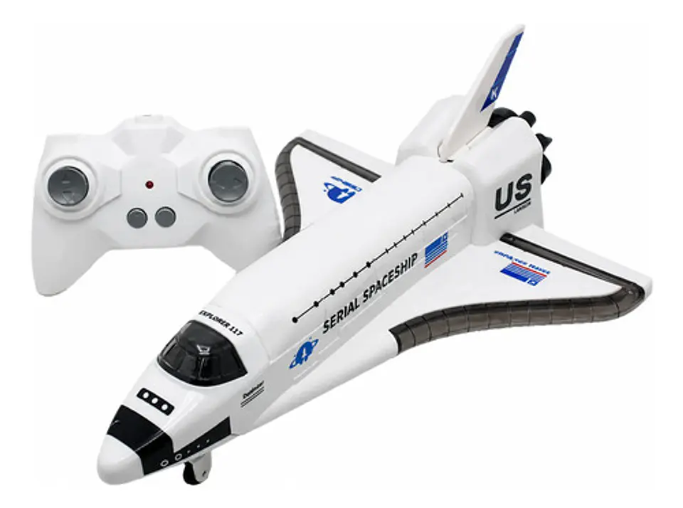 Nave Cohete Espacial Control Remoto Humo Recargables Blanco 2046 1