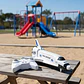 Nave Cohete Espacial Control Remoto Humo Recargables Blanco 2046 - Miniatura 4
