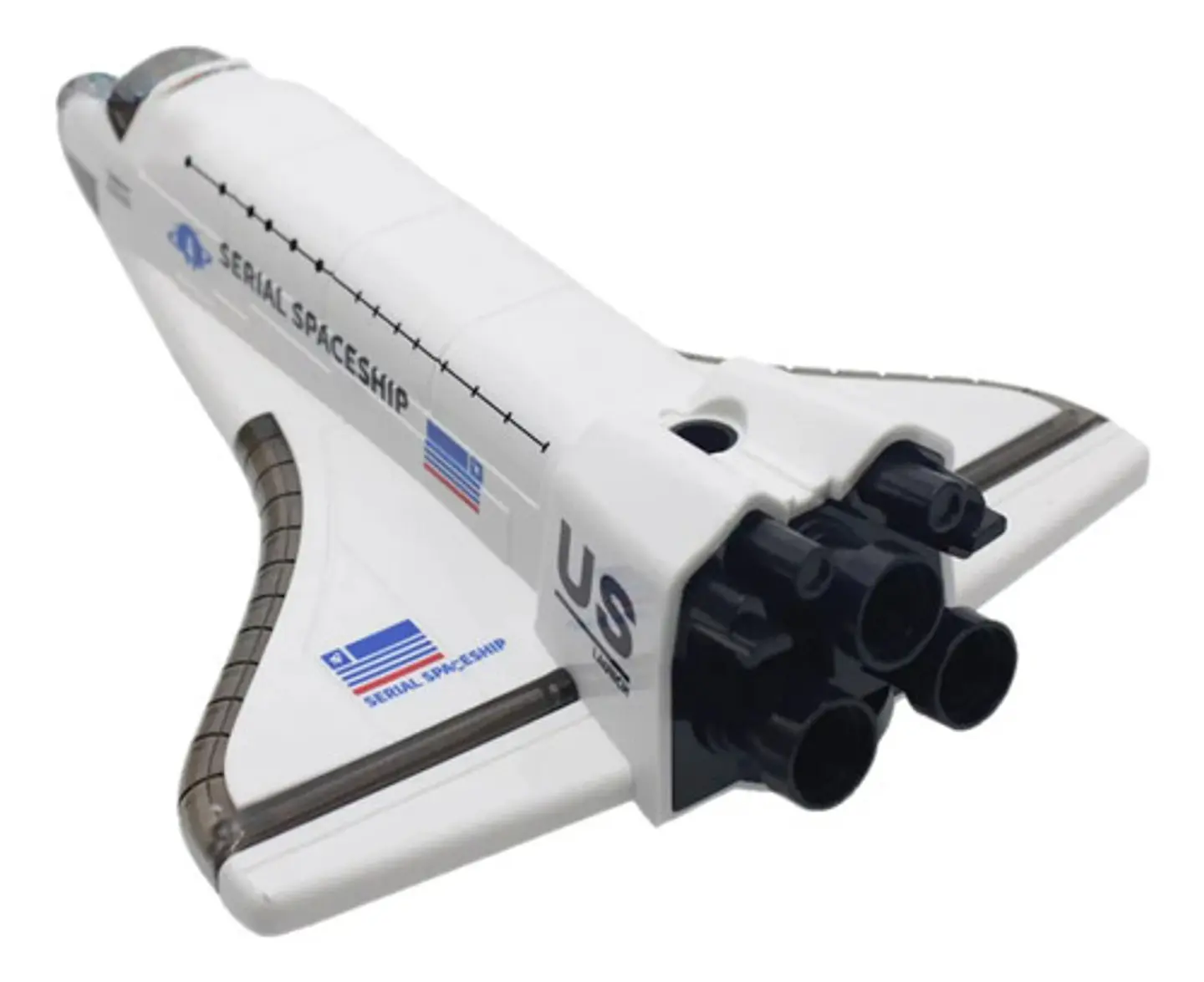 Nave Cohete Espacial Control Remoto Humo Recargables Blanco 2046 5