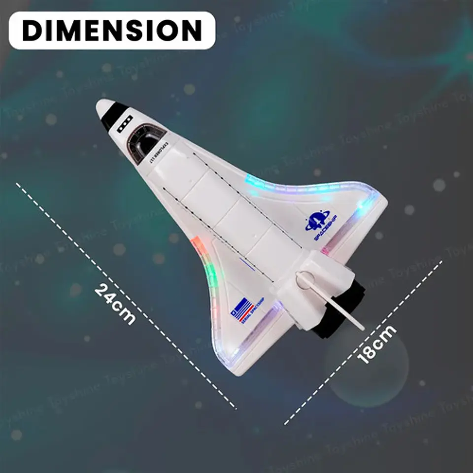 Nave Cohete Espacial Control Remoto Humo Recargables Blanco 2046 8