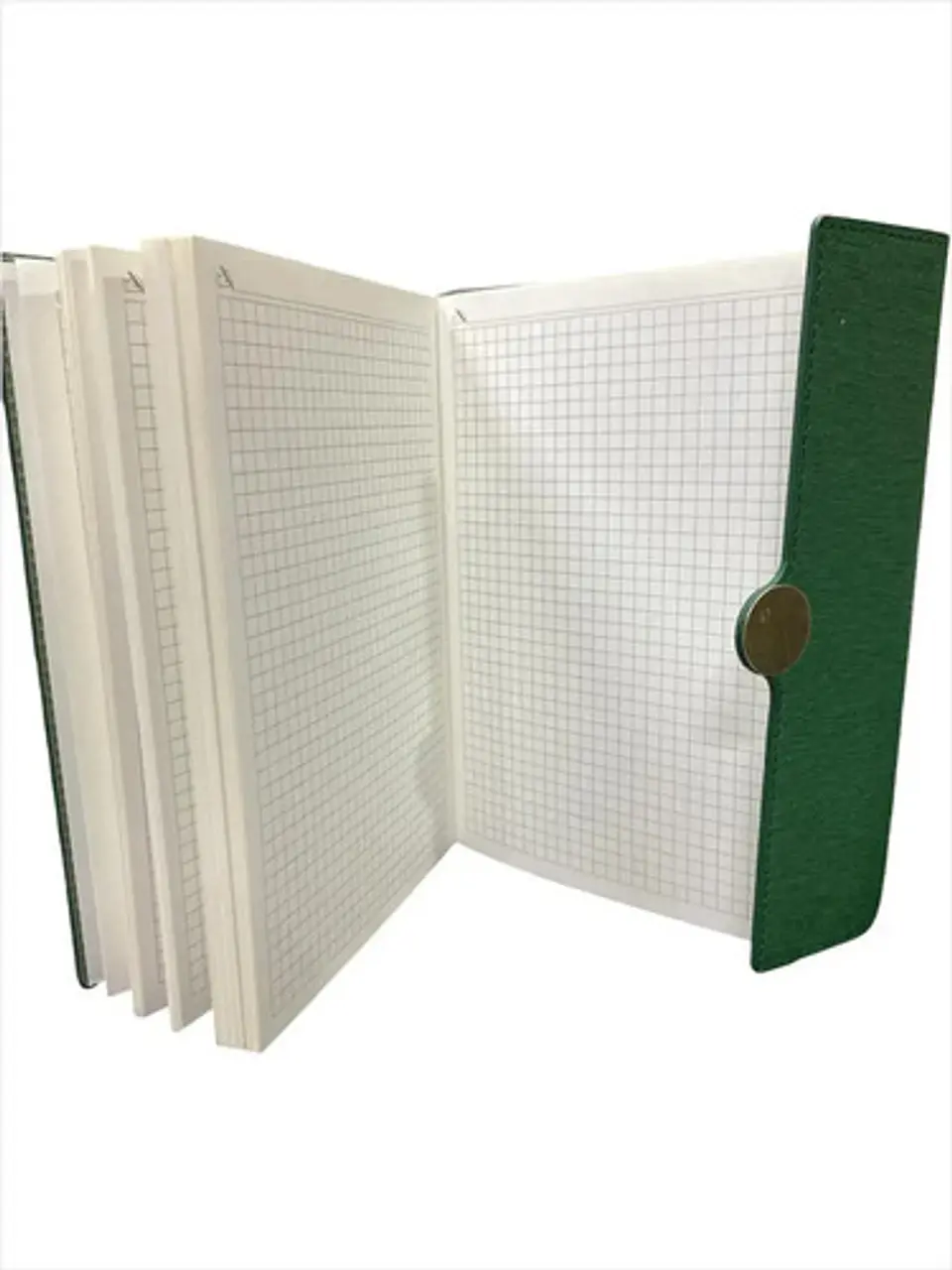 Diario Personal A5 De Cuero Con Botón Y Tapa Azul Acero Cuaderno 2