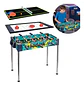Mesa De Futbolín 3 En 1, Hockey Y Tenis De Mesa Verde - Miniatura 2