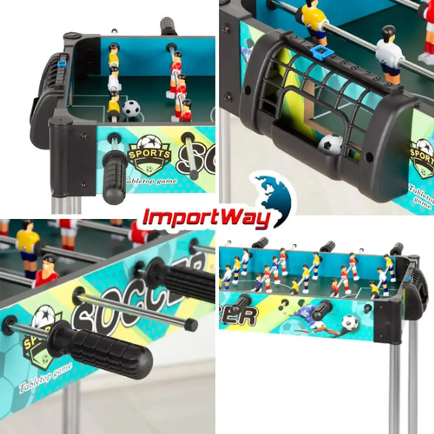 Mesa De Futbolín 3 En 1, Hockey Y Tenis De Mesa Verde 3