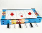 Futbolito Y Hockey Juego De Mesa Portátil 2 En 1 De Madera - Miniatura 2