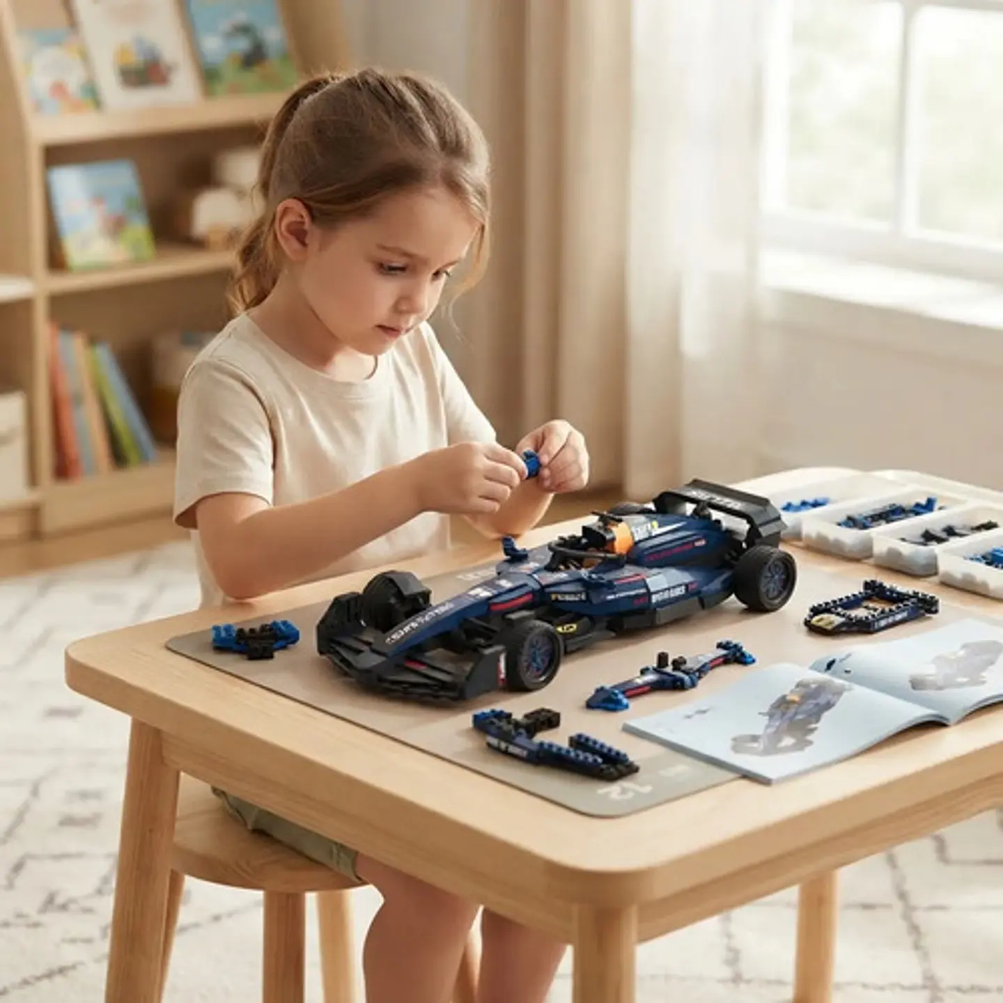 Carro De Carreras Fórmula 1 Yes Brick 2230 962 Piezas Azul 4