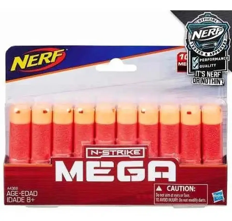 Nerf Strike Mega Dardos De Repuesto Juego A4368 Arma 3