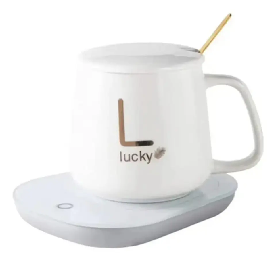 Mug Taza Base Calentador Termostática Inteligente + Cuchara 1