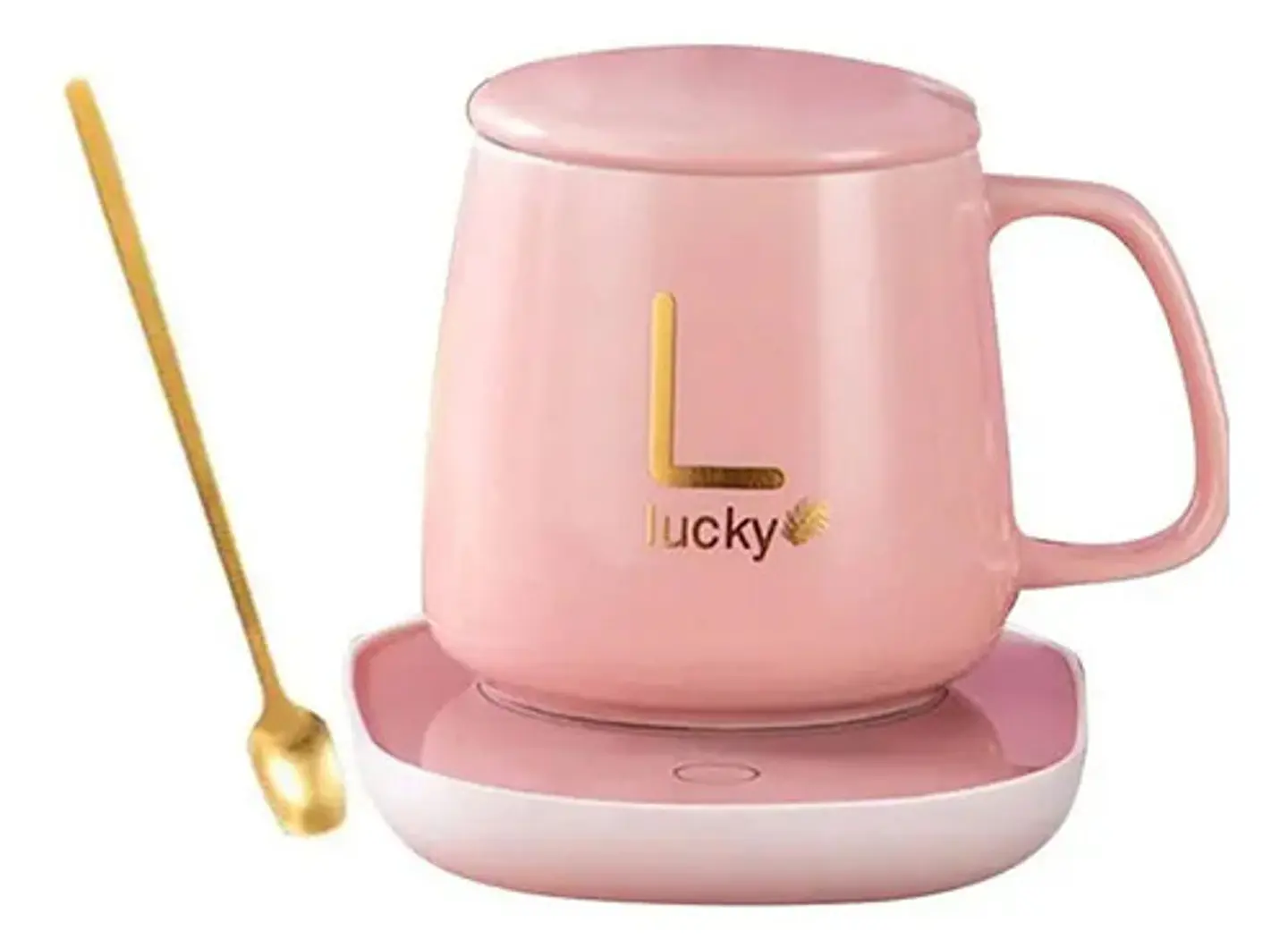Mug Taza Base Calentador Termostática Inteligente + Cuchara 6