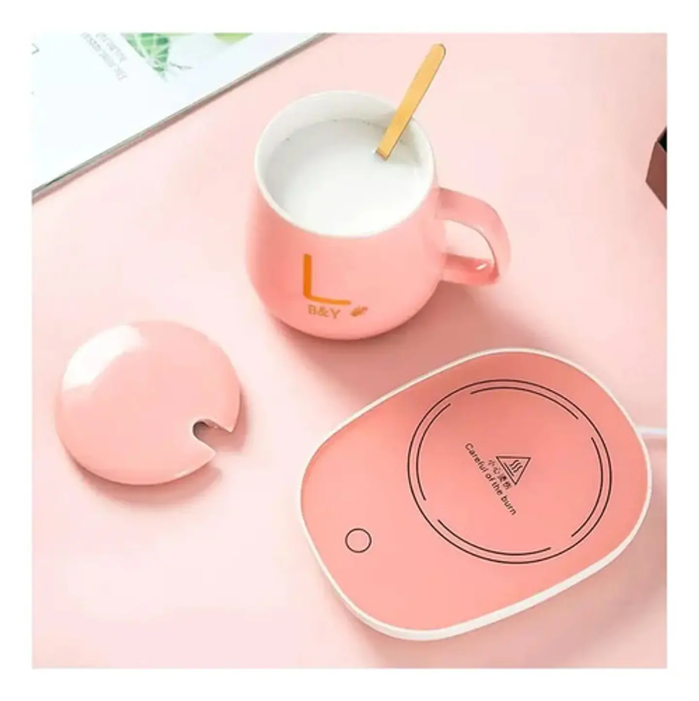 Mug Taza Base Calentador Termostática Inteligente + Cuchara 7