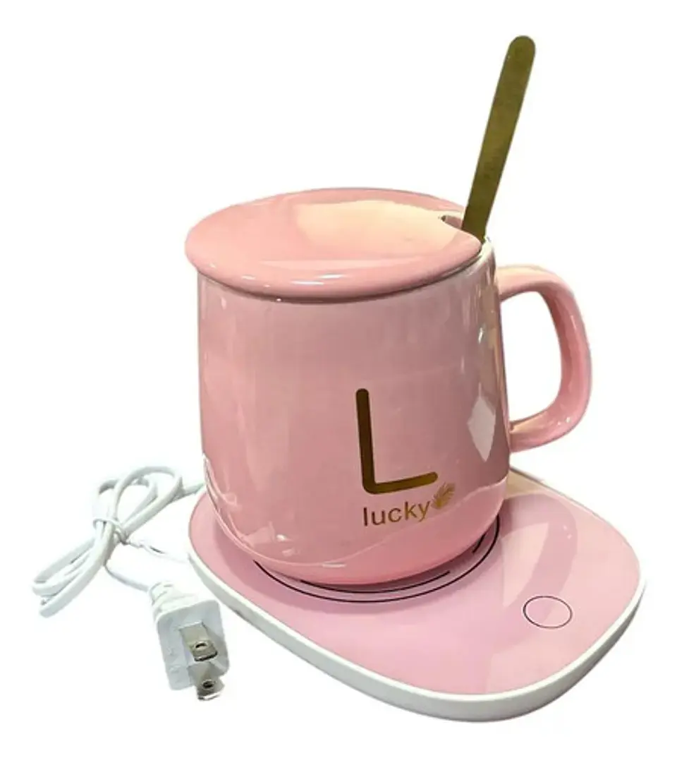 Mug Taza Base Calentador Termostática Inteligente + Cuchara 8