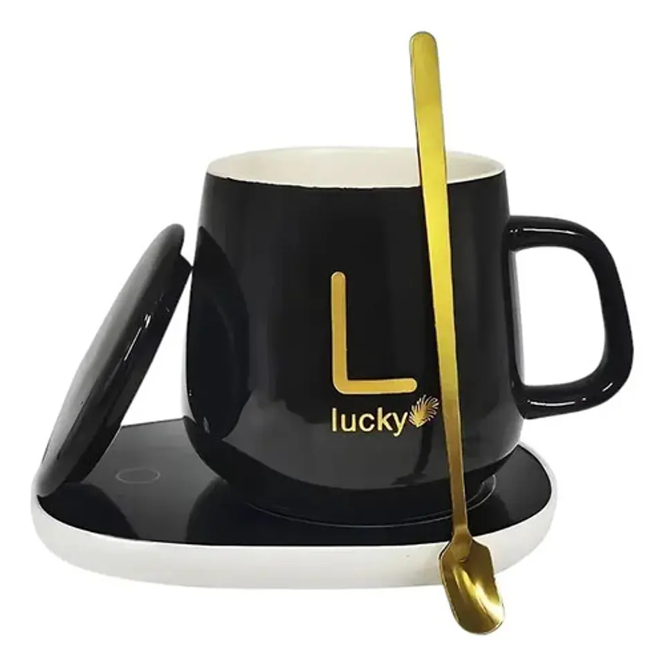 Mug Taza Base Calentador Termostática Inteligente + Cuchara 9
