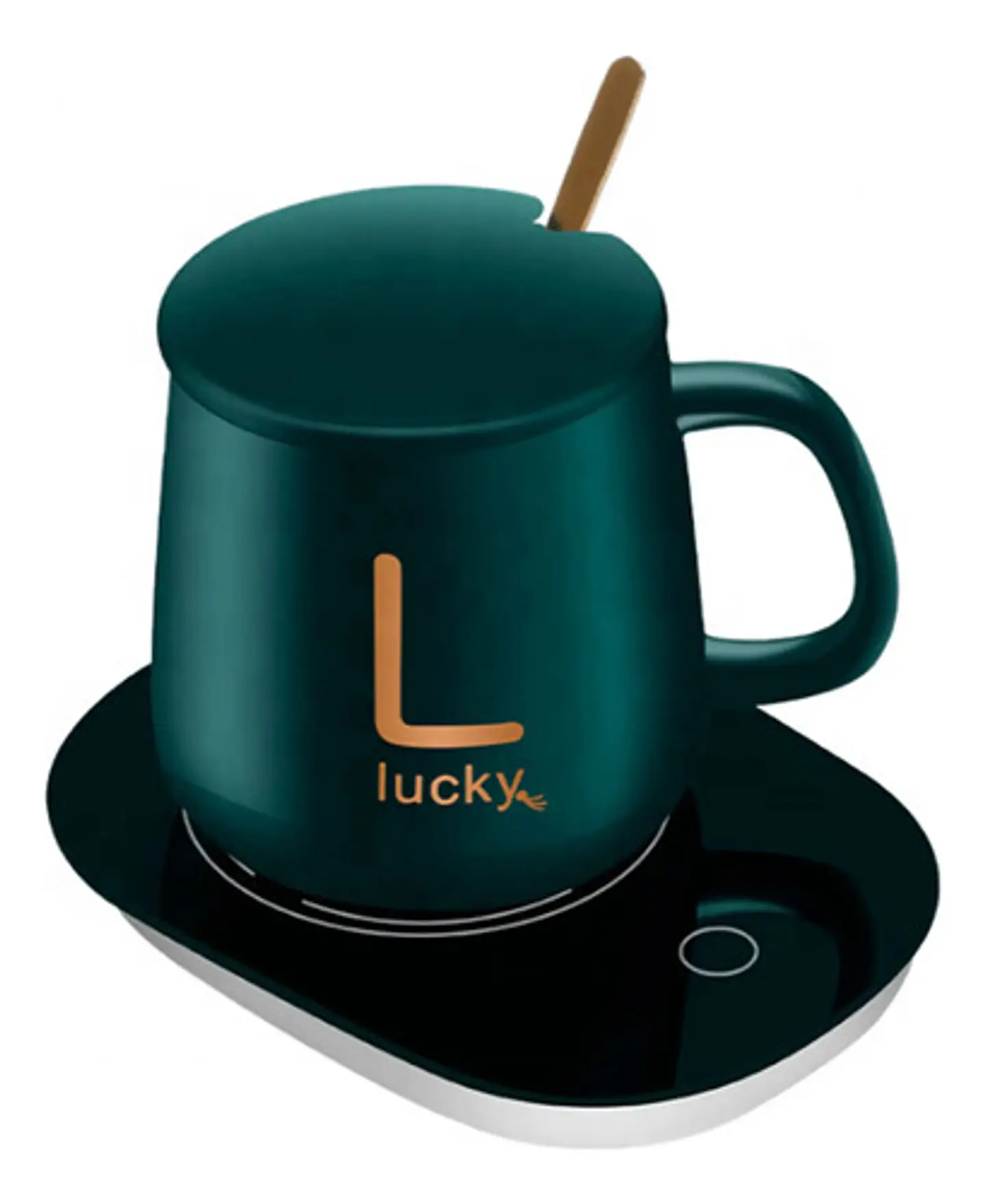 Mug Taza Base Calentador Termostática Inteligente + Cuchara 13