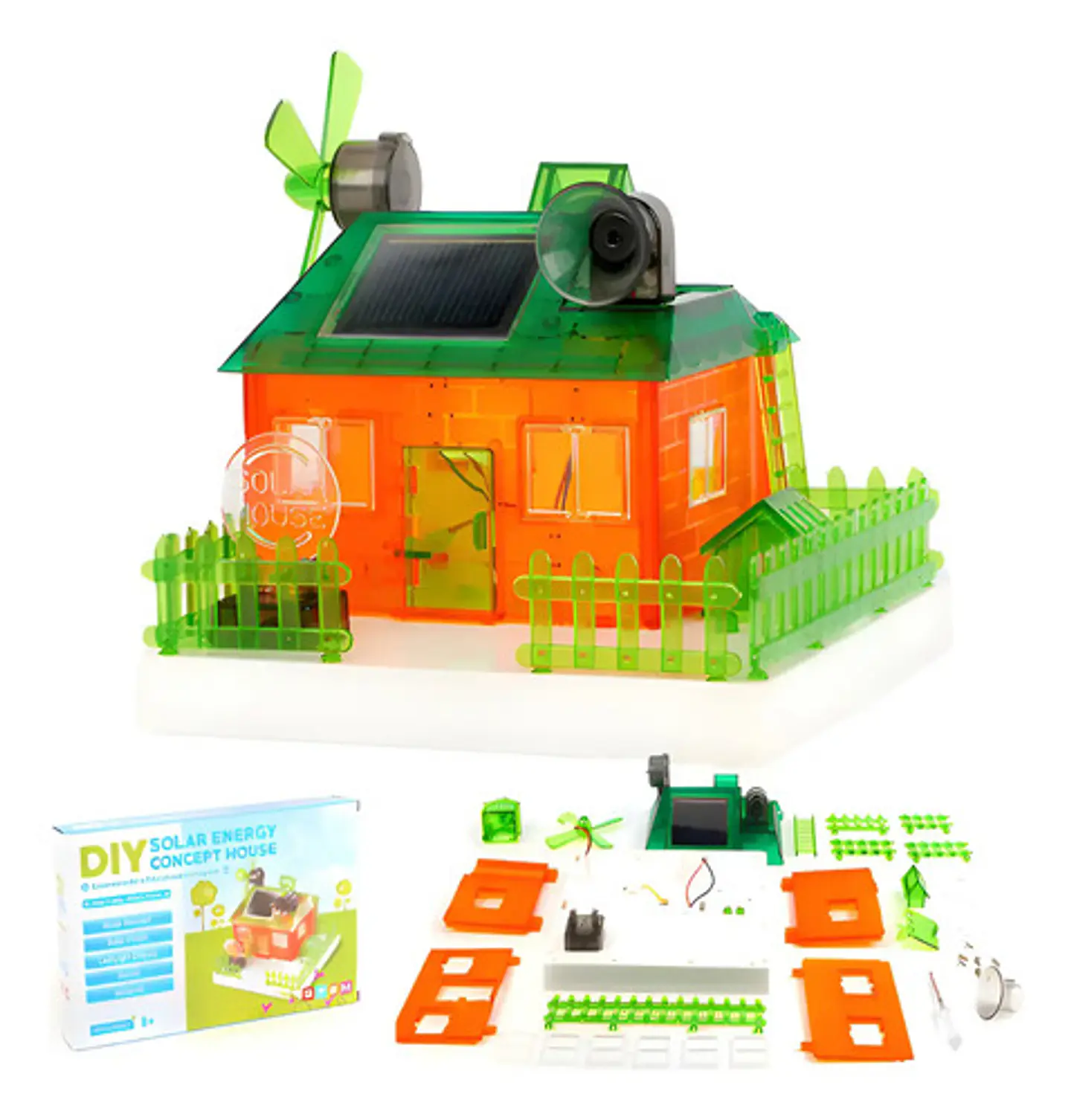 Kit Solar Casa Ecológica Naranja Claro Diy Juguete Educativo 8-13 Años 1