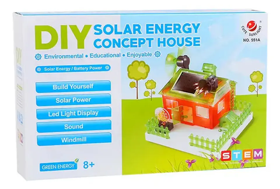 Kit Solar Casa Ecológica Naranja Claro Diy Juguete Educativo 8-13 Años 2