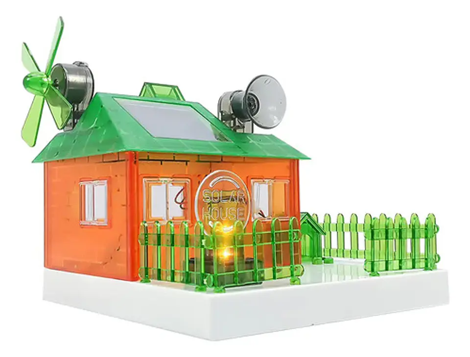 Kit Solar Casa Ecológica Naranja Claro Diy Juguete Educativo 8-13 Años 3