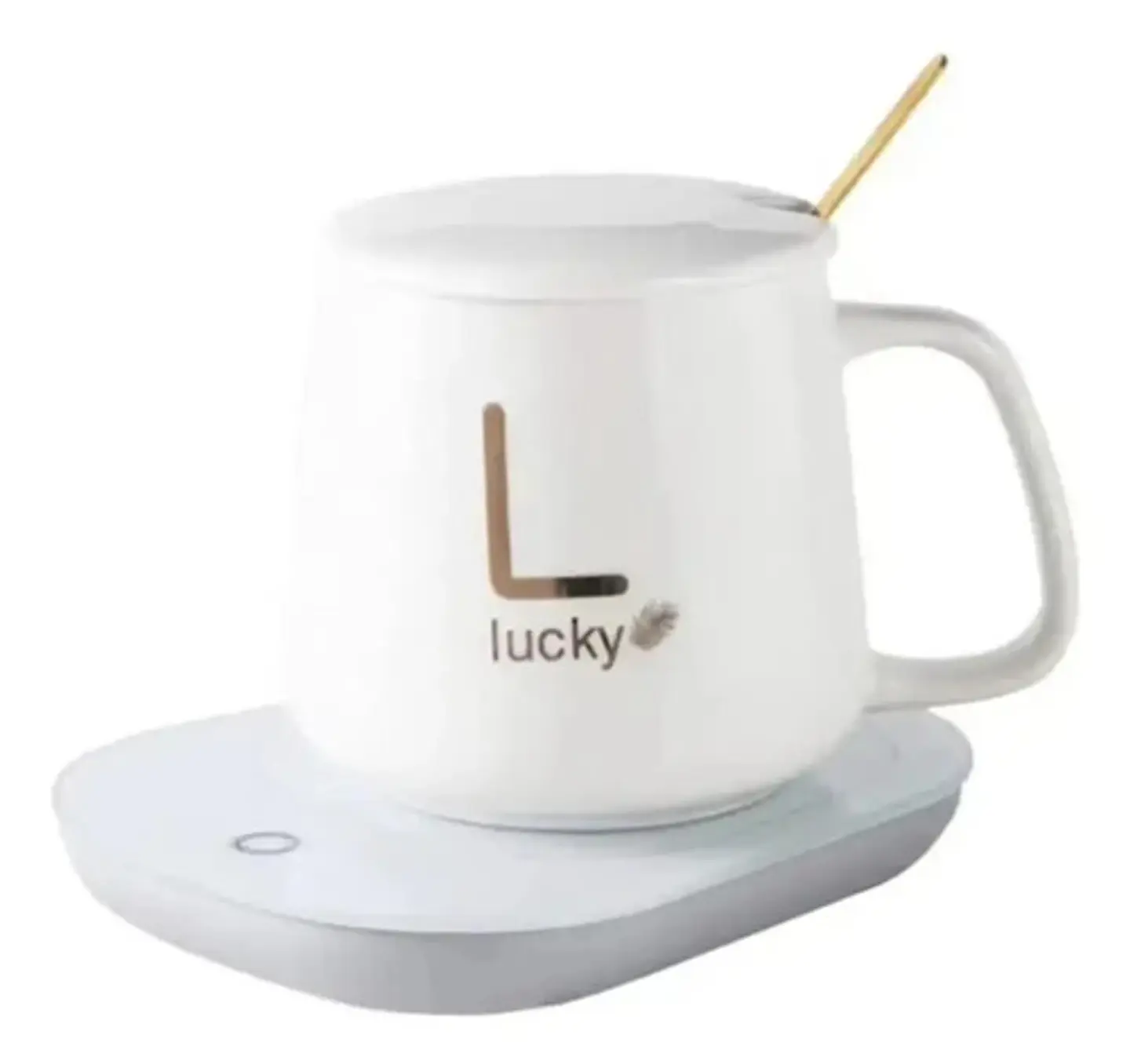 Taza Calentadora Eléctrica De Cerámica Con Termostato Y Accesorios, En Blanco Taza Electrica 1
