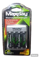 Pilas Doble A X 4 Cargador Maxday Recargable Indicador Carga - Miniatura 1