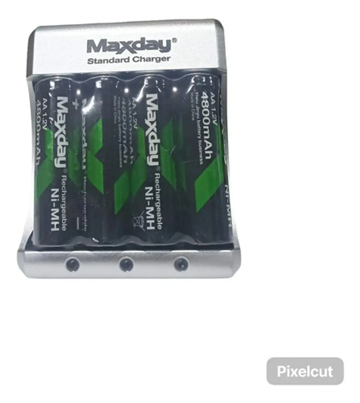 Pilas Doble A X 4 Cargador Maxday Recargable Indicador Carga 2