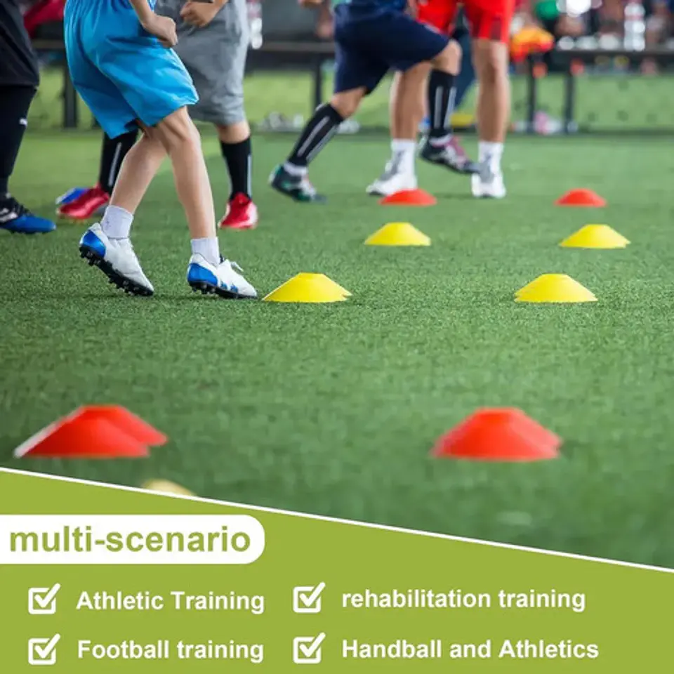 Conos De Entrenamiento Tortuga Platillo Futbol Pack X50 Unid Negro 5