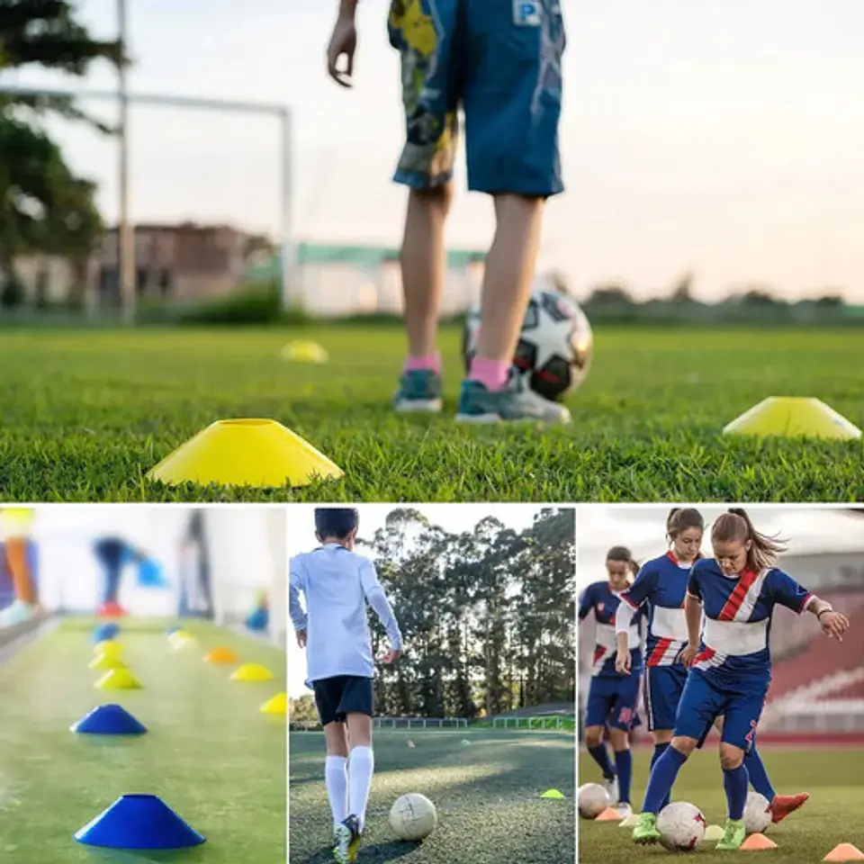Conos De Entrenamiento Tortuga Platillo Futbol Pack X50 Unid Negro 6