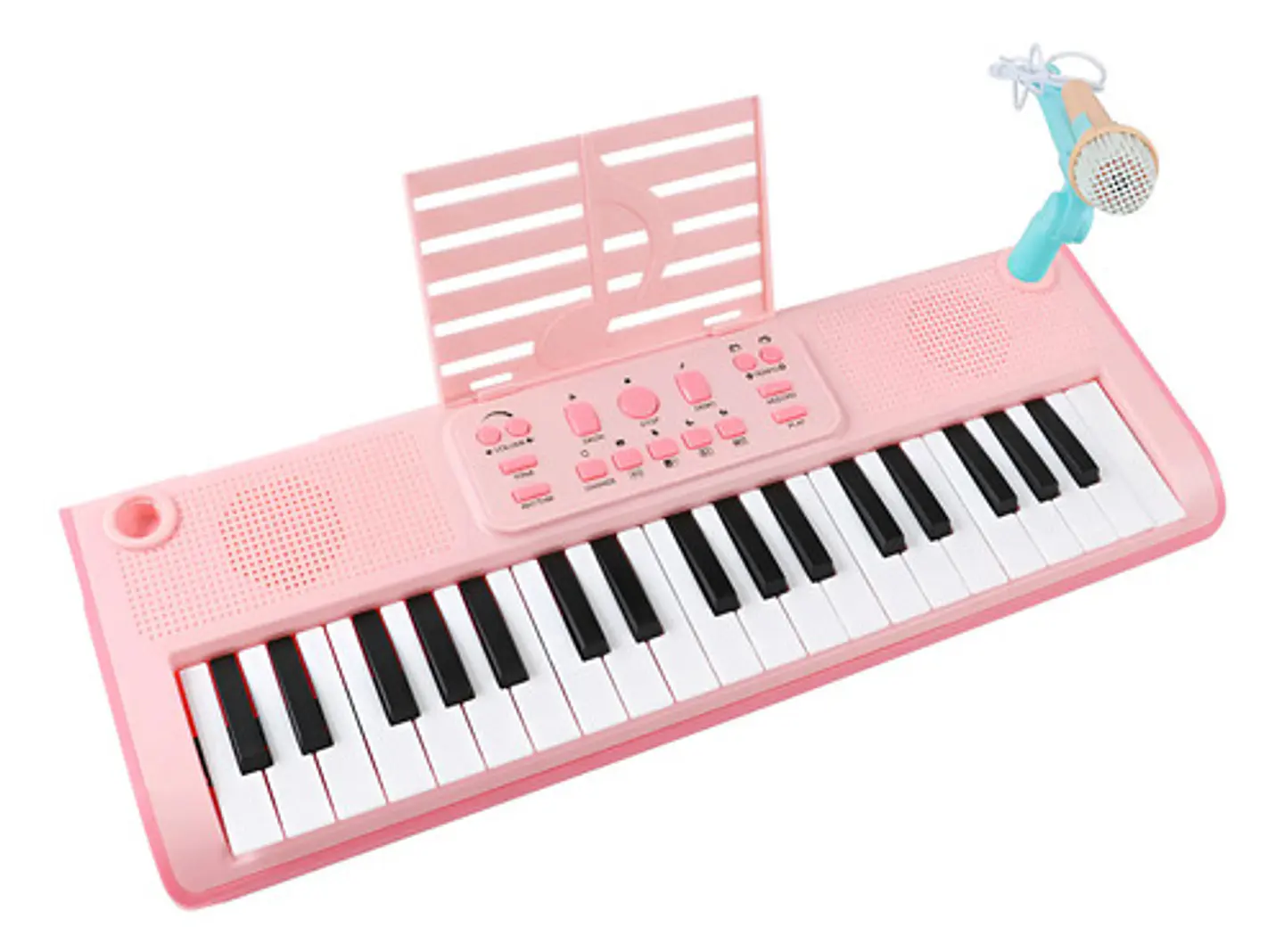 Organeta Macrooutlet 37 Teclas Rosa Con Micrófono Para Niños 1