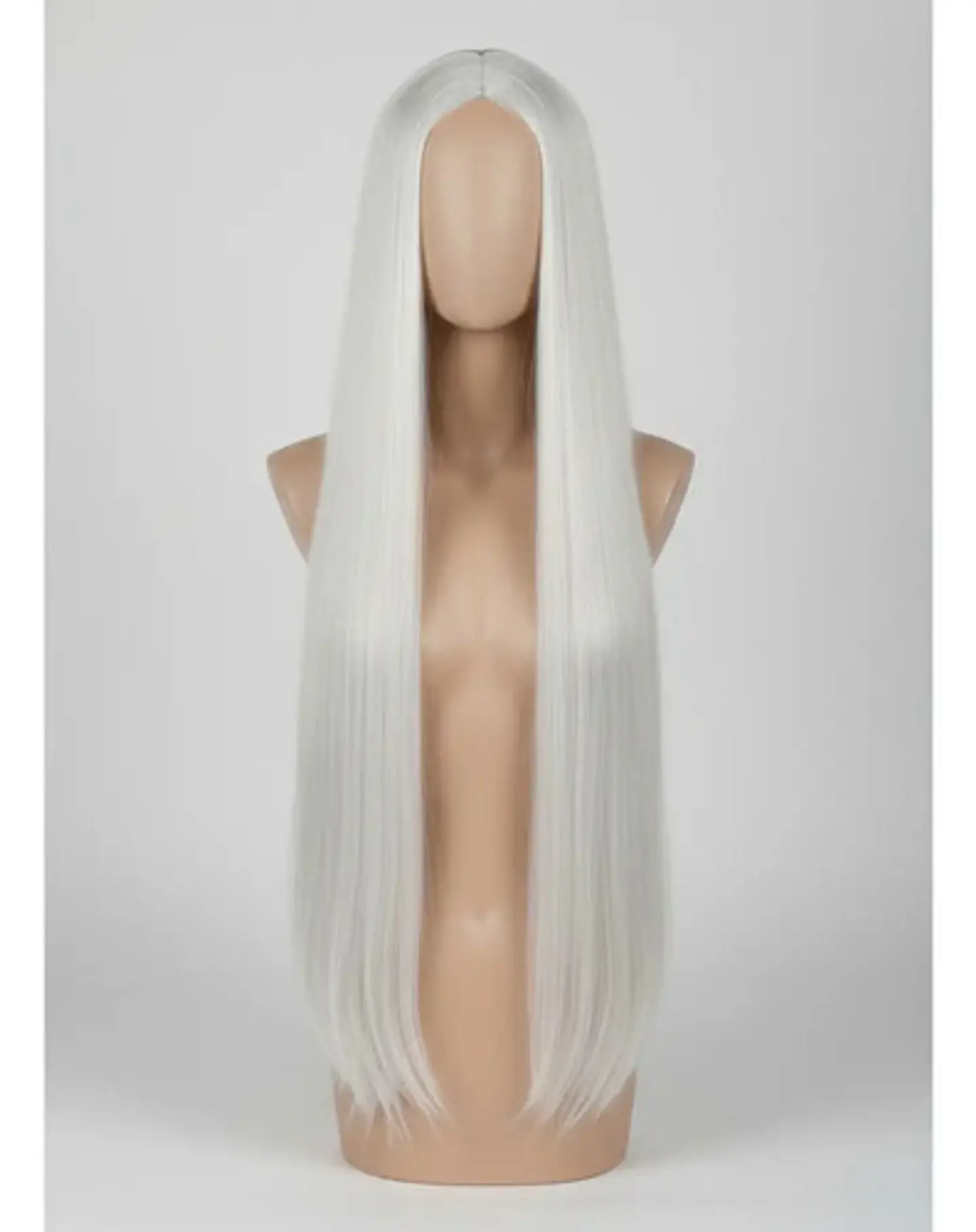 Peluca  Extralarga  Halloween Disfraz  Negra  Blanco Rubia 9