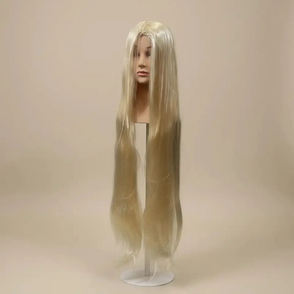 Peluca  Extralarga  Halloween Disfraz  Negra  Blanco Rubia 13