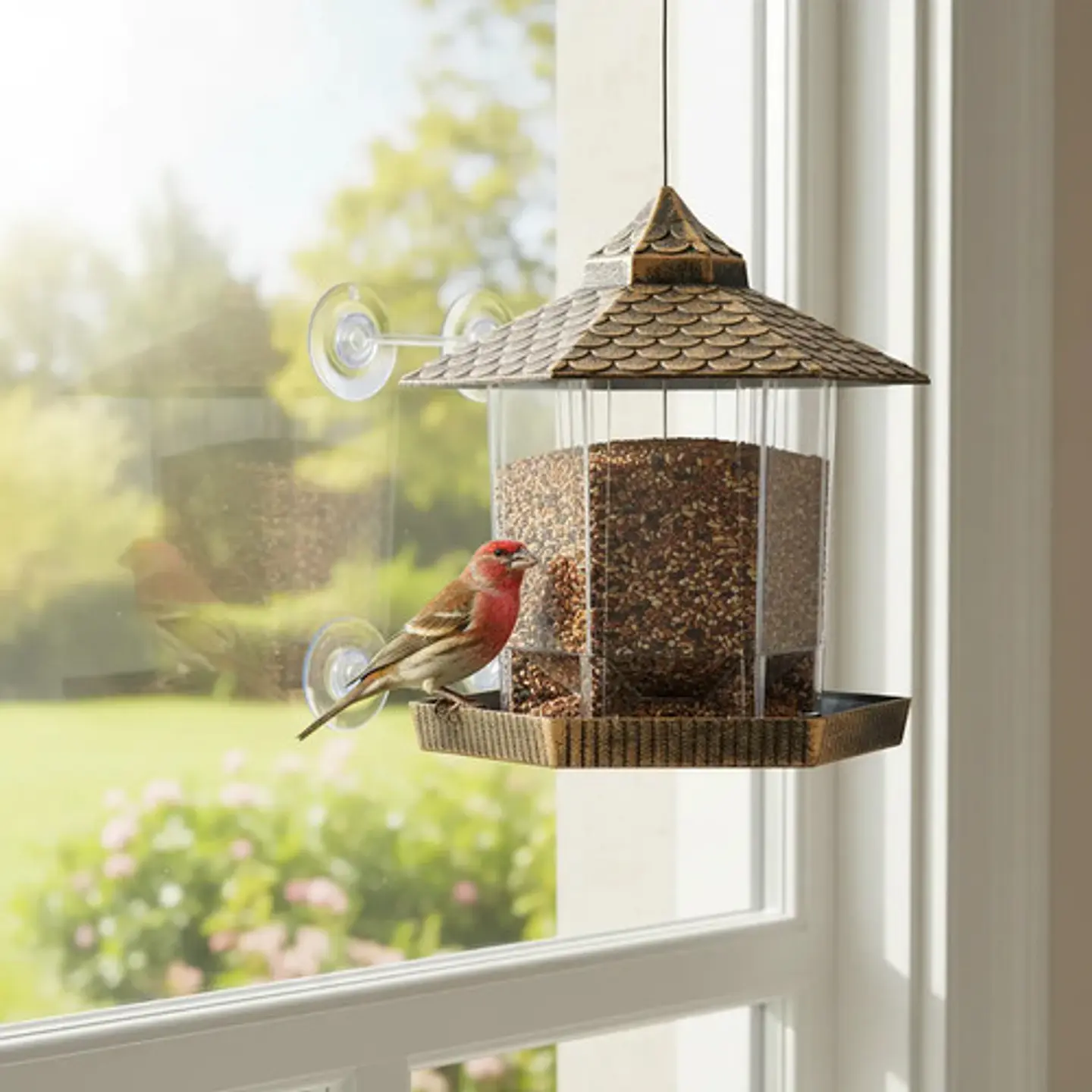Alimentador De Pájaros Para Ventana Con Chupa  Ref. 8524 3