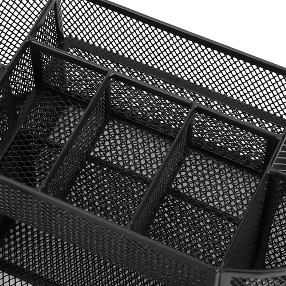 Organizador De Escritorio Malla Metalico Lapices Oficina Go-0131 Color Negro 3