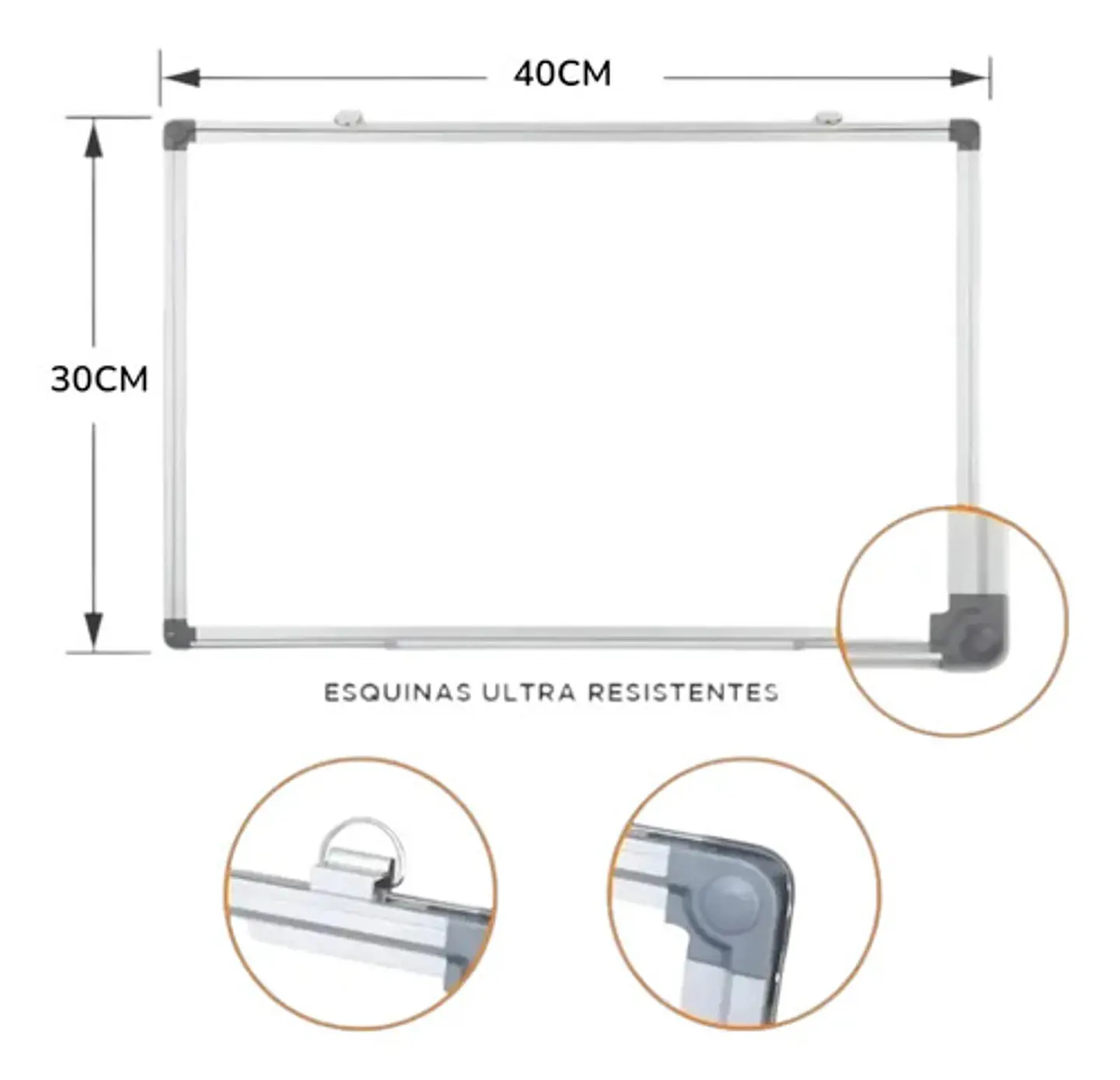 Tablero Corcho Acrilico Magnetico 40 X 30 Doble Faz Oficina 4