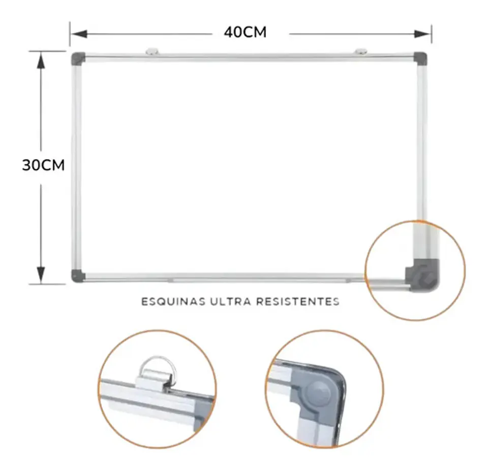 Tablero Corcho Acrilico Magnetico 40 X 30 Doble Faz Oficina 4